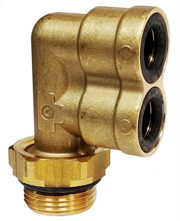 Фитинг металлический CAMOZZI тройной ф12хф12хМ22х1.5 F-образный 940212М22х15