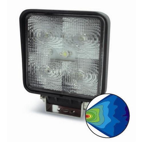 Фара рабочая квадратная AVS LED 12-24V 15W SL-1210