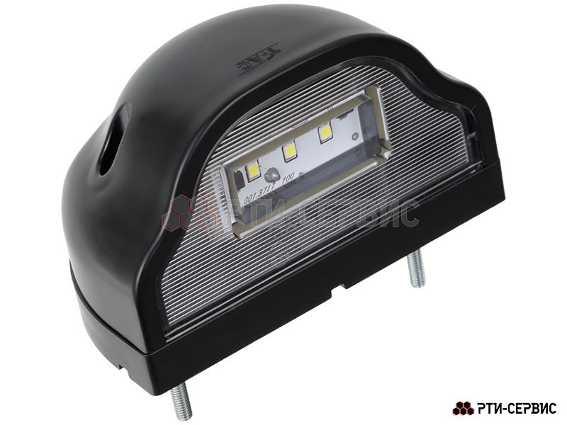 Фонарь номерного знака LED 12-24В черный 3 диода герметичный 001.3717