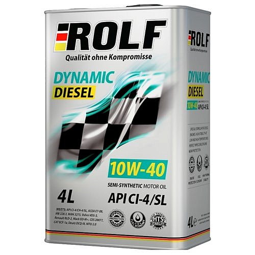 Масло моторное ROLF Dynamic Diesel 10W40 п/синт  4л 322226