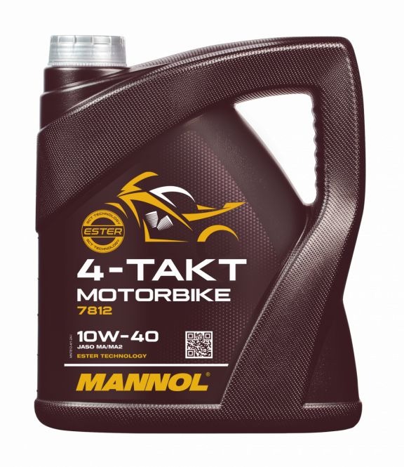 Масло моторное MANNOL 10W40 4Takt 7812 мотоциклетное п/синт. 4л