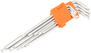Набор шестигранников TORX T10-T50 длинные с отверстием АВТОДЕЛО 39156