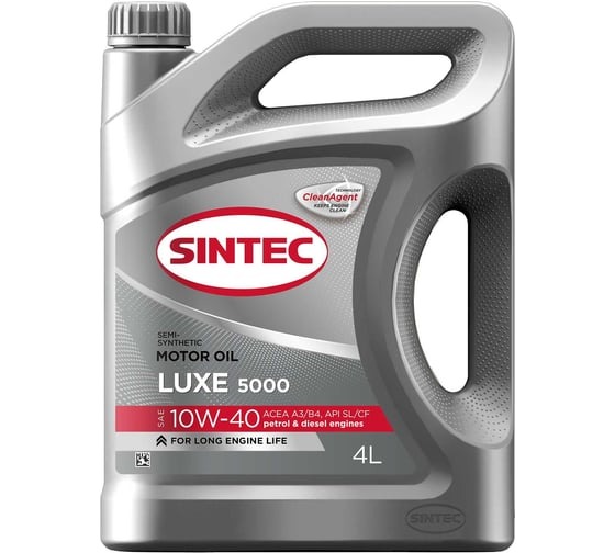 Масло моторное SINTEC LUXE 5000 10W40 API SL/CF п/синт. 4л 600232
