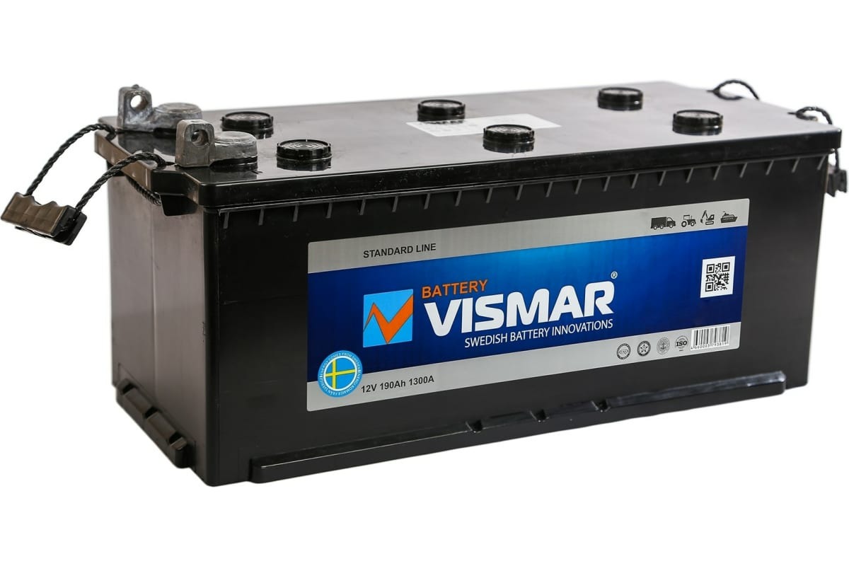 АКБ 190 VISMAR п/п + справа под БОЛТ 1300А 516х223х223