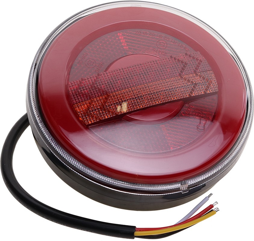 Фонарь задний универсальный круглый LED 12/24В c указателем стоп-сигнала MEGAPOWER 370-17-042