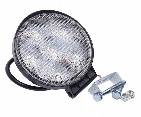 Фара рабочая круглая MEGAPOWER 115х115x38мм 18Вт (6 LED) IP68 рассеянный свет (Flood) 12-24V 370-30-005