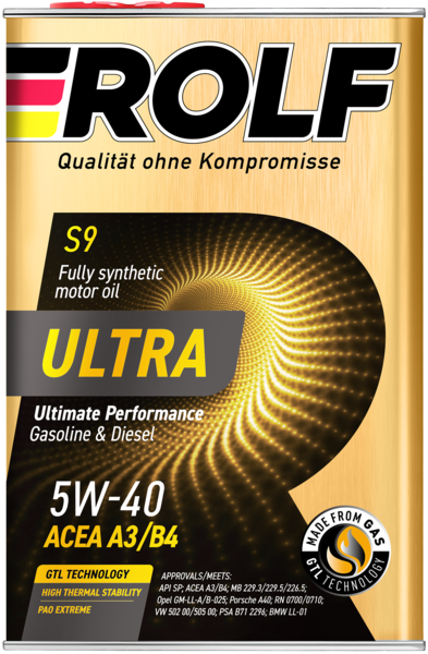 Масло моторное ROLF Ultra ACEA A3/B4, API SP 5W40 синт  4л 323106