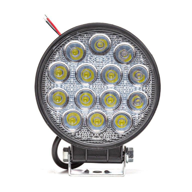 Фара рабочая круглая AVTOELECTRICA LED 12-24В 42W 14 диодов, рассеиваемый свет 115x42x142 AE42R-14LED-42PC