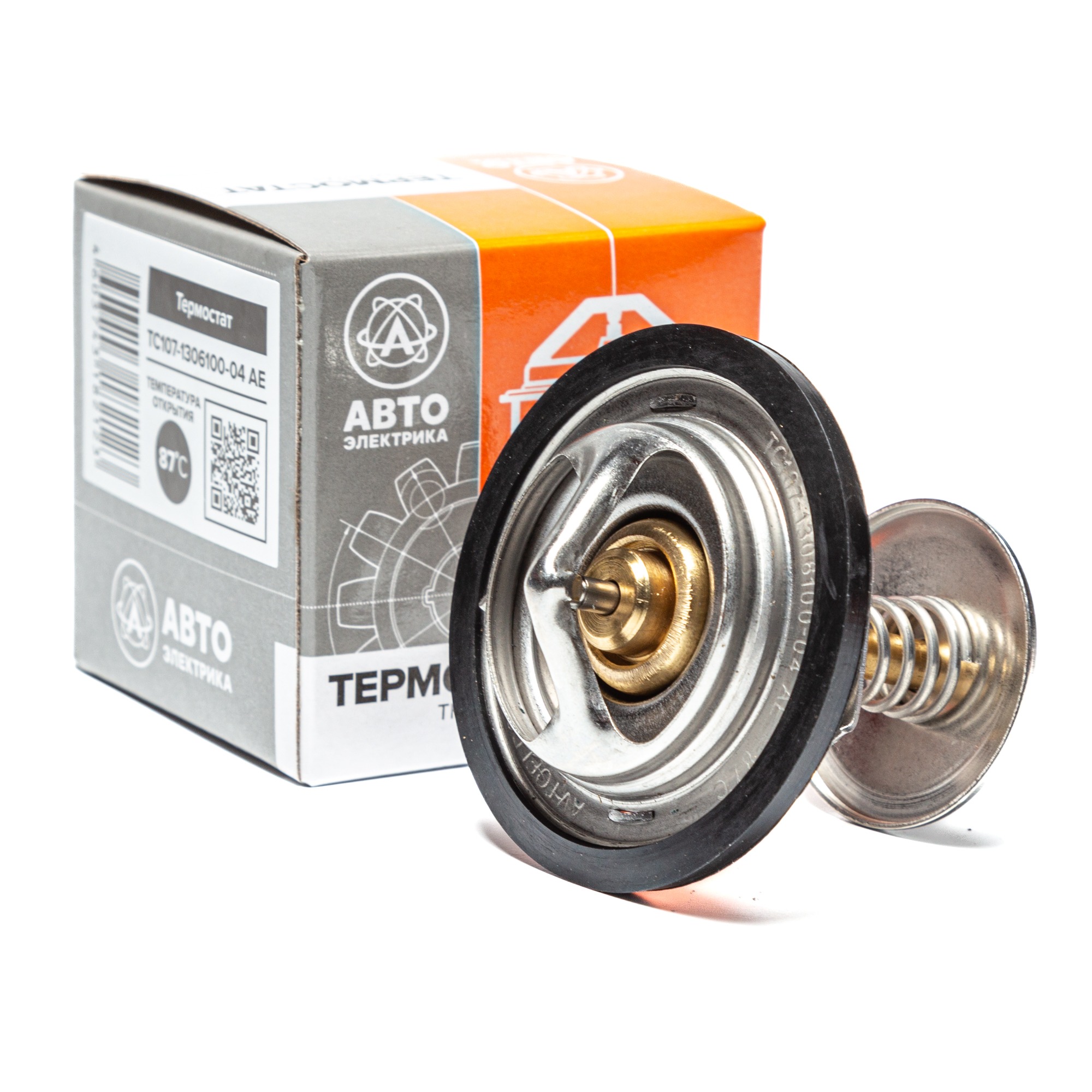 Термостат AVTOELECTRICA ТС107-1306100-04 87C БЫЧОК, ГАЗ, МАЗ, КАВЗ, автобусы ПАЗ с двиг. ММЗ Д245, тракторы МТЗ