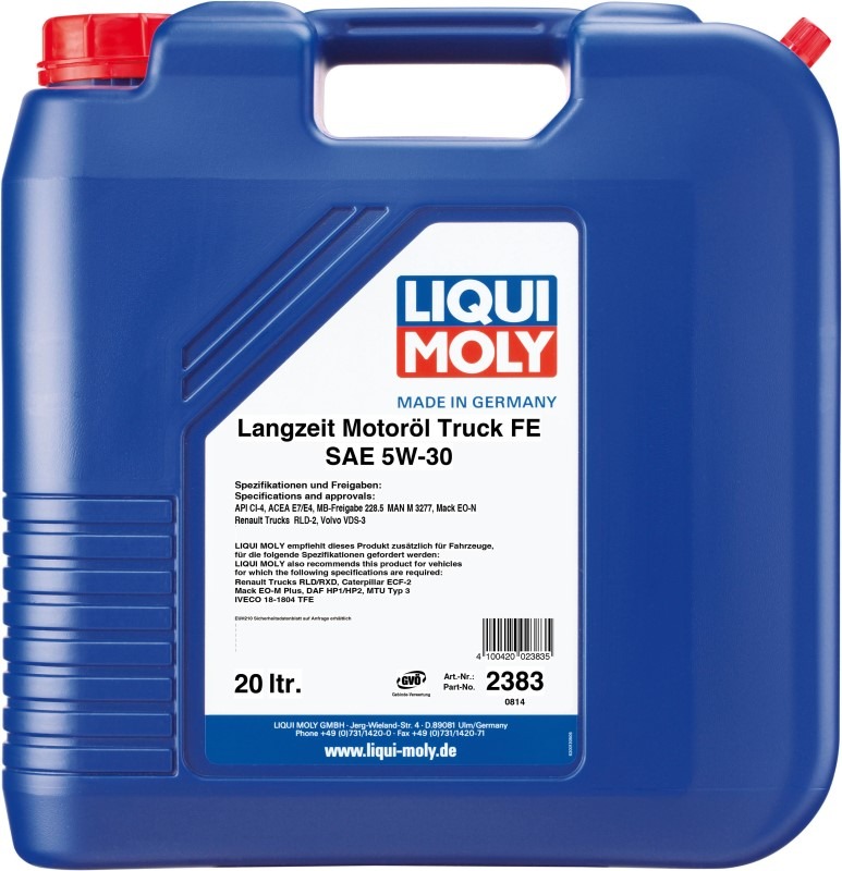 Масло моторное Liqui Moly Langzeit-Motoroil Truck FE 5W-30 синт. 20л 2383