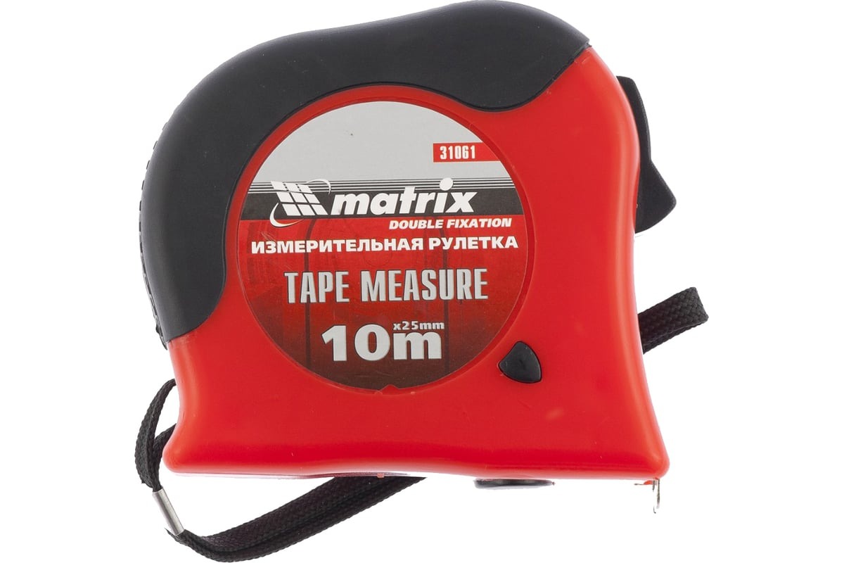 Рулетка 10м (обрезиненный корпус) Matrix 31061
