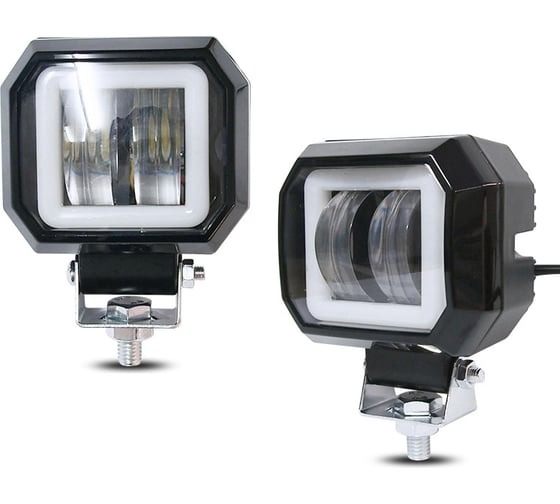 Фара рабочая квадратная ВЫМПЕЛ 20W WL-510 неон обод 2LED 
