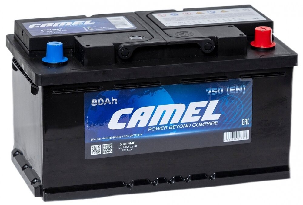 АКБ  80 CAMEL о/п EN750 313х175х175мм 58014MF