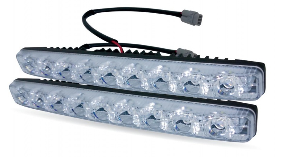 Огни ходовые дневные Light 12V, 18W, 9 светодиодов (к-кт 2шт) AVS DL-9A