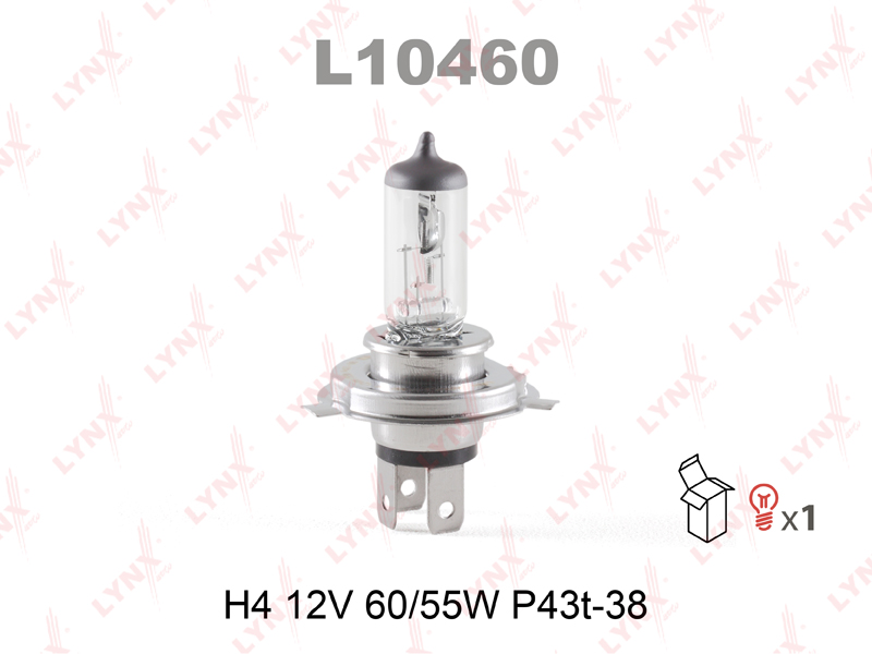 Лампа Н4 12-60/55 LYNXauto L10460 Япония