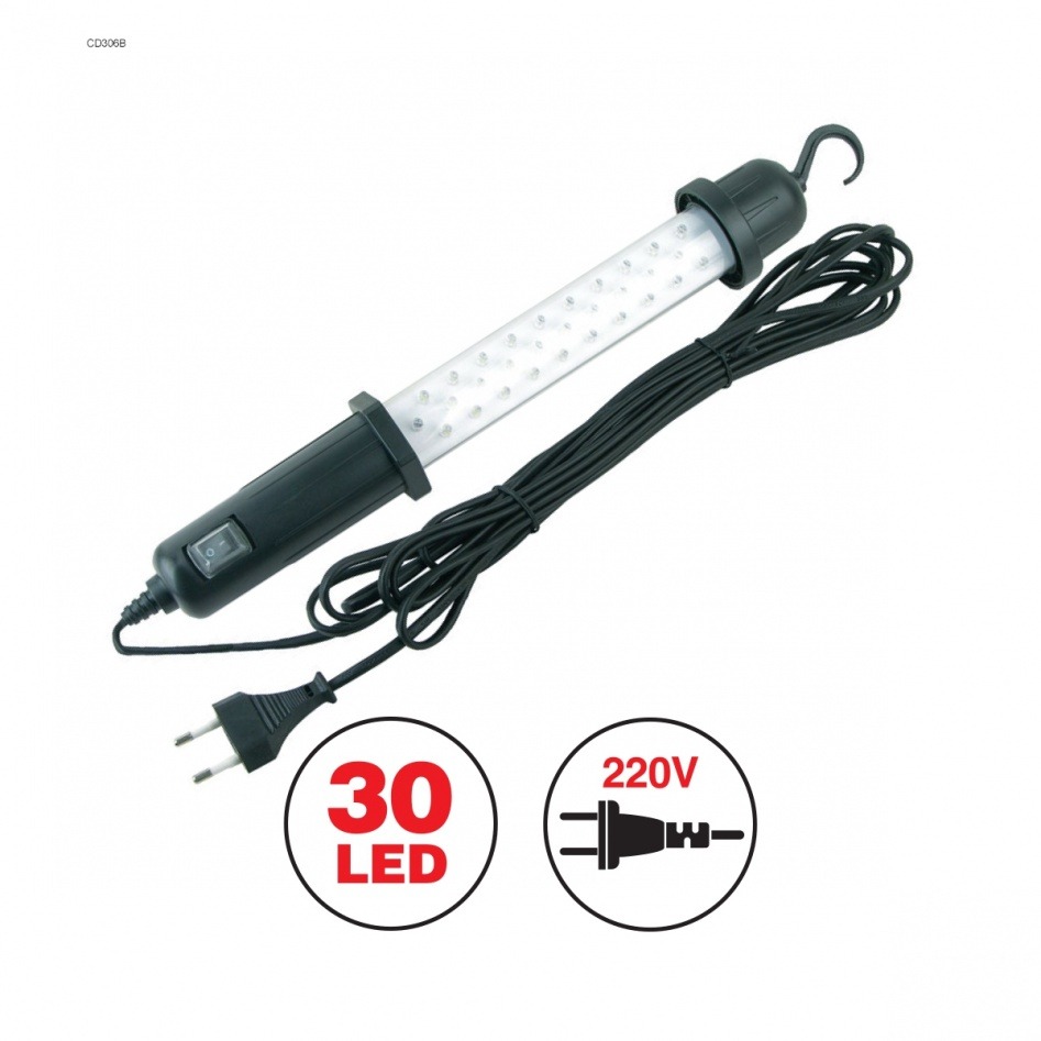 Светильник переносной AVS 220В 30LED 5м 43207 CD306B