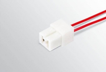 Колодка 2 конт с проводом 1,0мм 6,3мм гнездо МАМА CARGEN AX37201