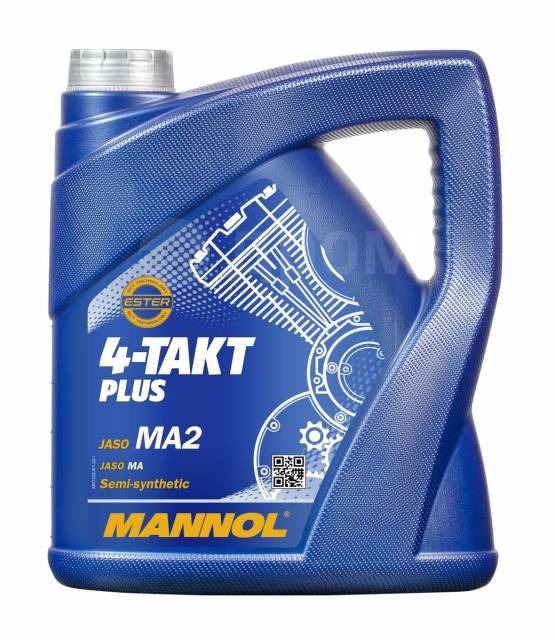 Масло моторное MANNOL 10W40 4Takt Plus мотоциклетное п/синт. 4л