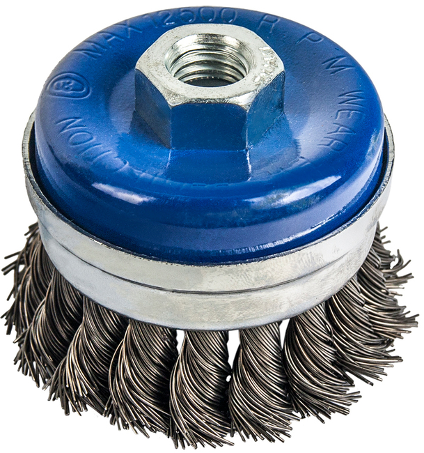 Щетка для УШМ чашеобразная витая УСИЛЕННАЯ 14х75мм ПРАКТИКА 773-309