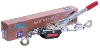 Лебедка храповичная 1т БОГАТЫРЬ