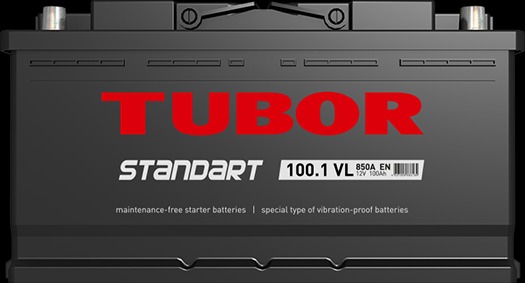 АКБ 100 TUBOR STANDART 6СТ-100.1 VL п/п 820А 372х175х190мм