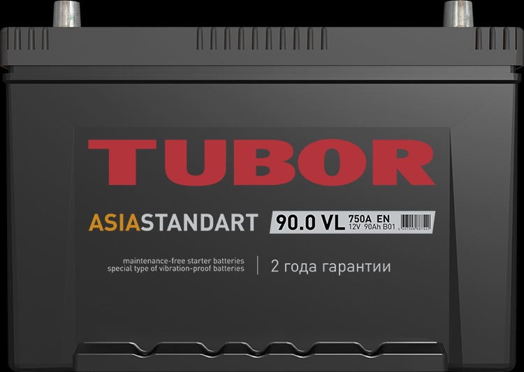 АКБ  90 TUBOR STANDART 6СТ-90.0 VL о/п 750А 372х175х221мм