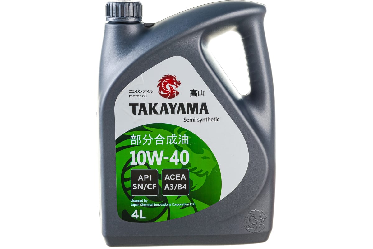 Масло моторное TAKAYAMA SAE 10W40 API SN/CF п/синт 4л 605517