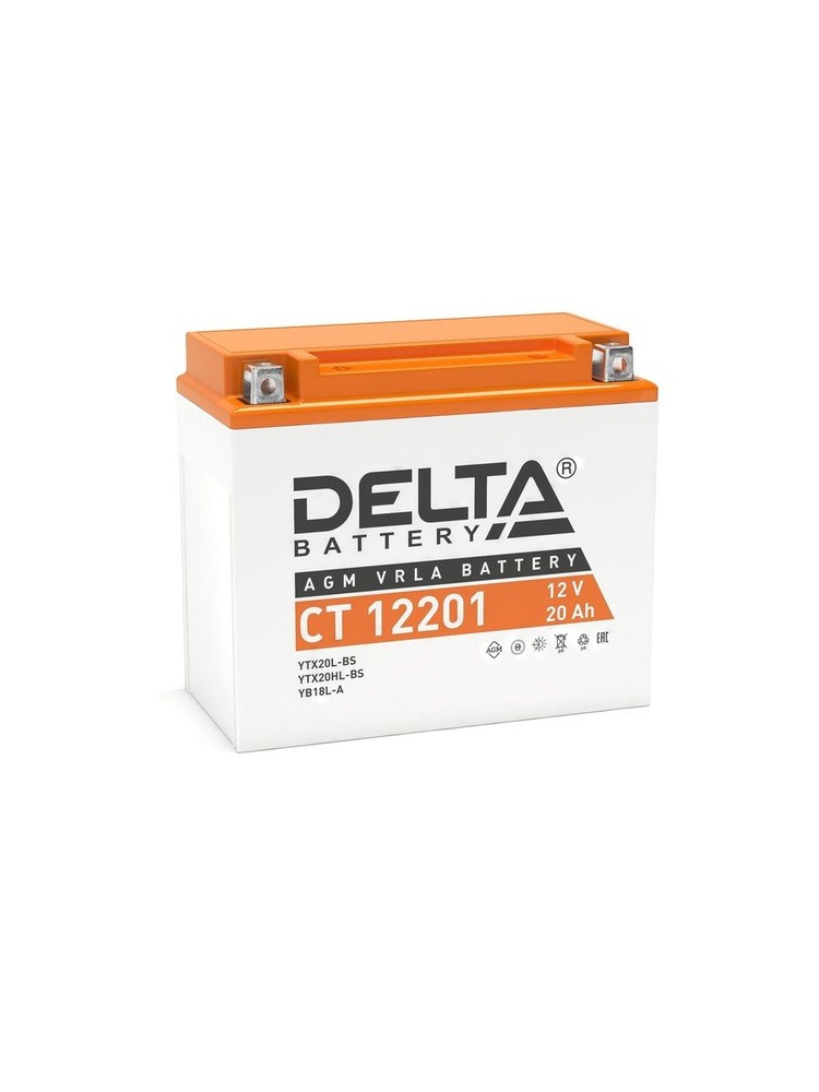 АКБ  20 DELTA о/п 12201 180x87x153 мото CT-12201