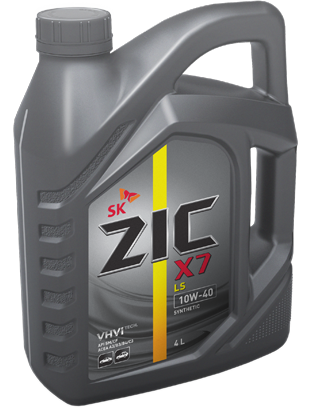 Масло моторное ZIC X7 LS (A+) 10W40 SМ/CF синт. 4л