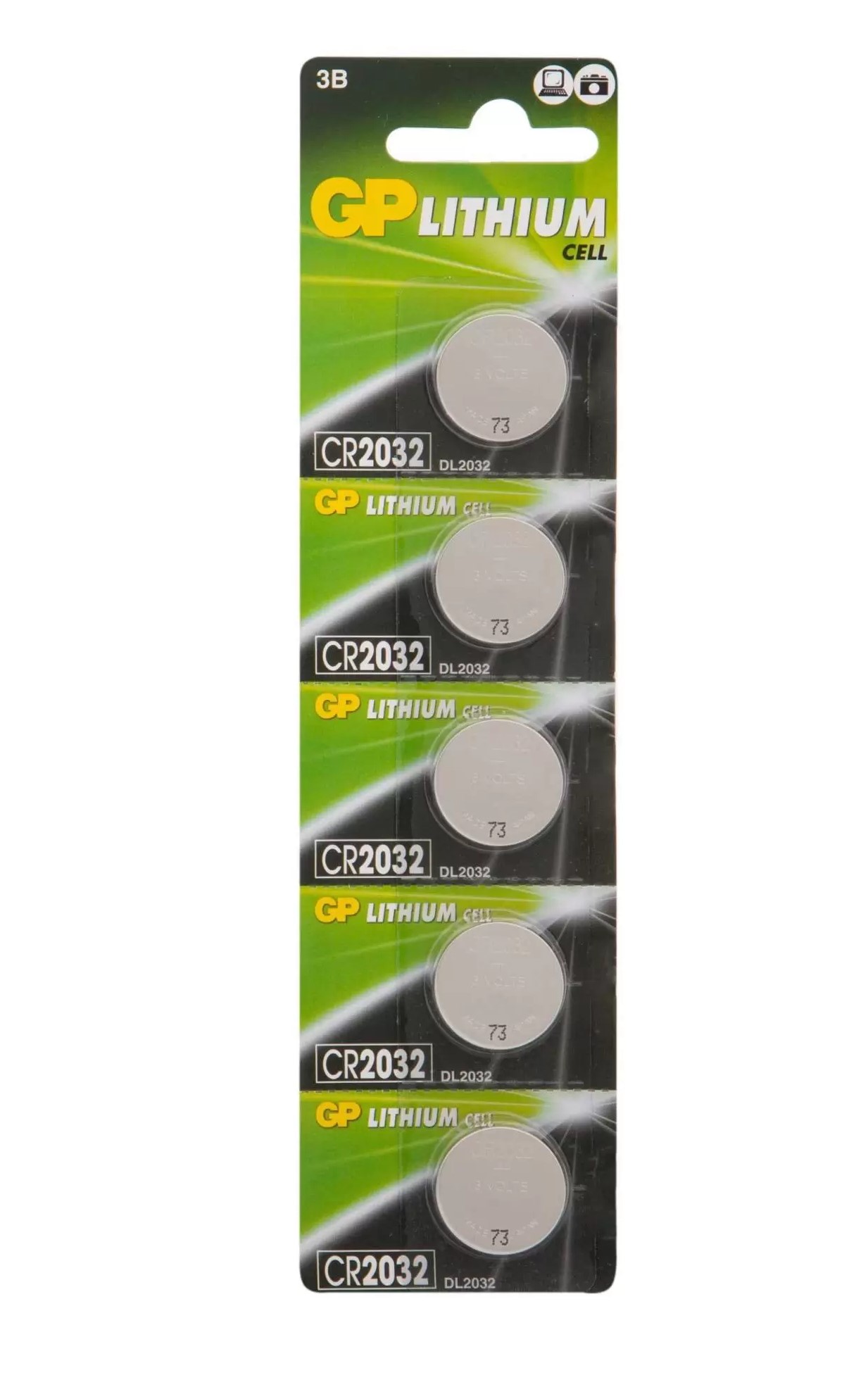 Батарейки таблетки литиевые GP Lithium(CR2032)3V,5 шт.