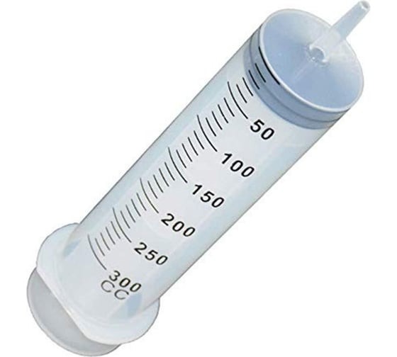 Шприц откачки жидкости МБС пластик 300мл (с силиконовой трубкой) 