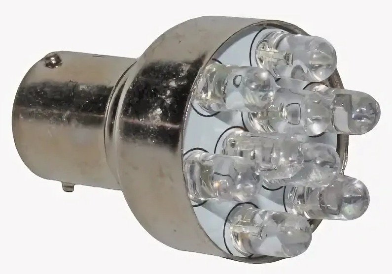 Лампа 12-21х5 LED (2-х контактная) BAY15d Nord YADA 9LED белая