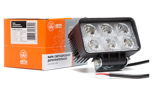 Фара рабочая квадратная AVTOELECTRICA LED 110х52х81мм 18Вт (6 светодиодов) (направленный свет) AE18RT-6LED-HC