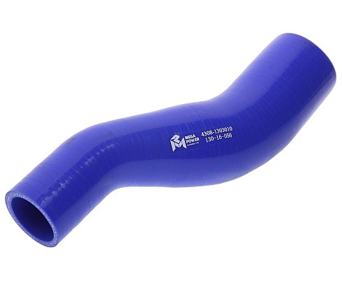 Патрубок радиатора КАМАЗ верхний Ø58 L=250 СИЛИКОН MEGAPOWER 130-16-056, 4308-1303010