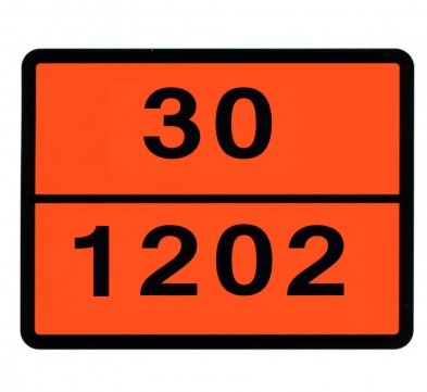 Знак опасный груз ДОПОГ, рельефный 400х300 мм ("30-1202" ДизельноеТопливо)