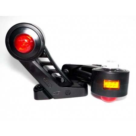 Фонарь габаритный на резиновой ножке (красный-белый) 5 диодов L=130мм 12-24В 003/0031.3731-07