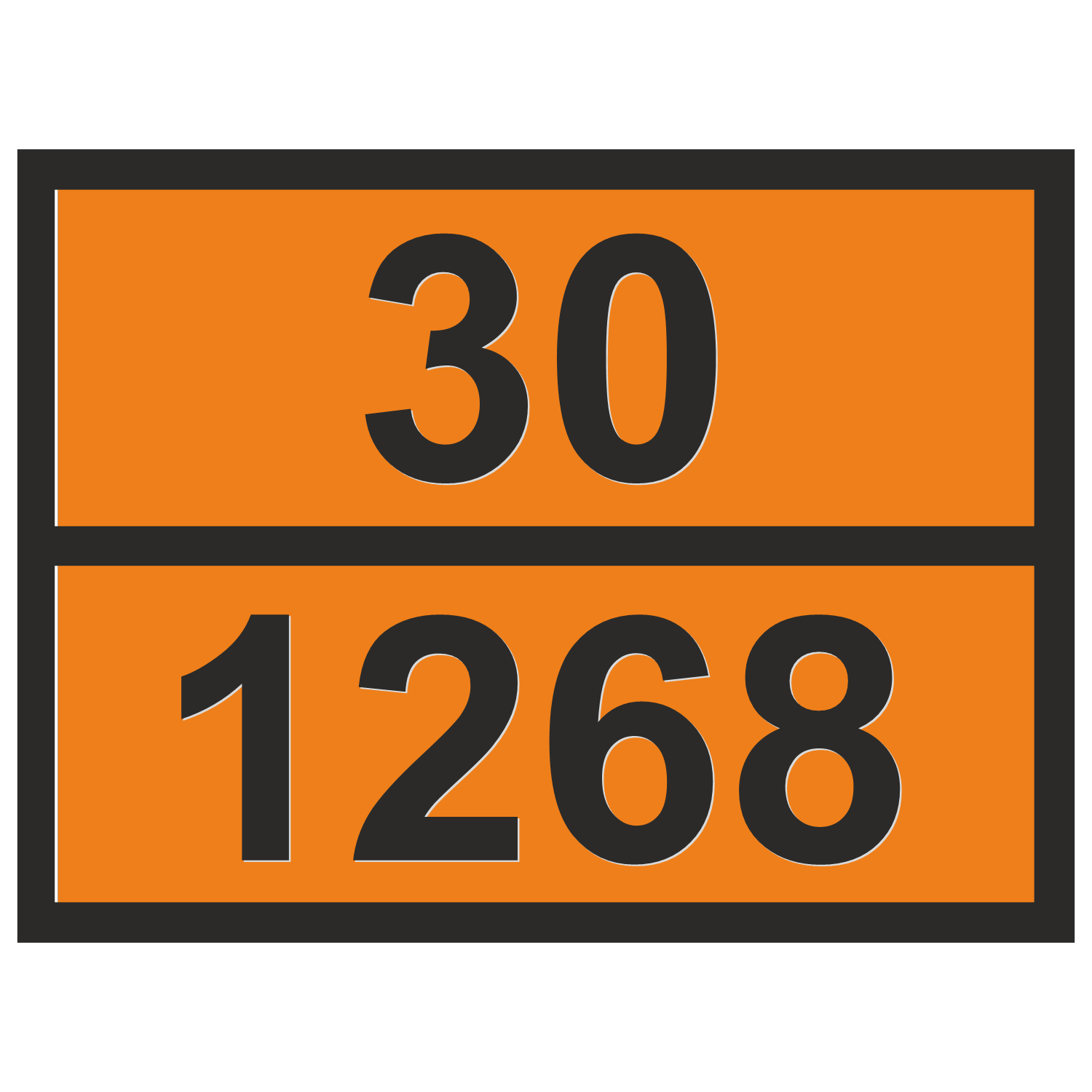 Знак опасный груз ДОПОГ, рельефный 400х300 мм ("30-1268"НЕФТЕПРОДУКТЫ)