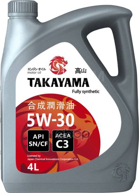 Масло моторное TAKAYAMA SAE 5W30 API SN/CF ACEA C3 синт. 4л пластик