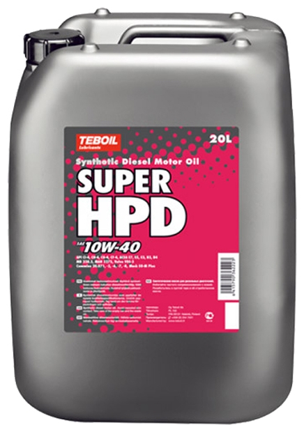 Масло моторное TEBOIL Super HPD 10W40 п/синт. 20л 3229751