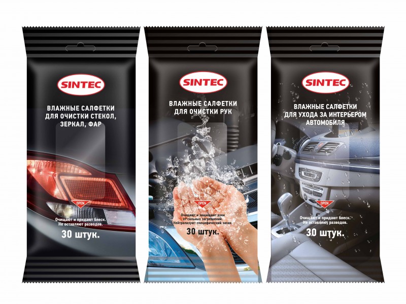 Салфетки SINTEC для рук 30шт 389896