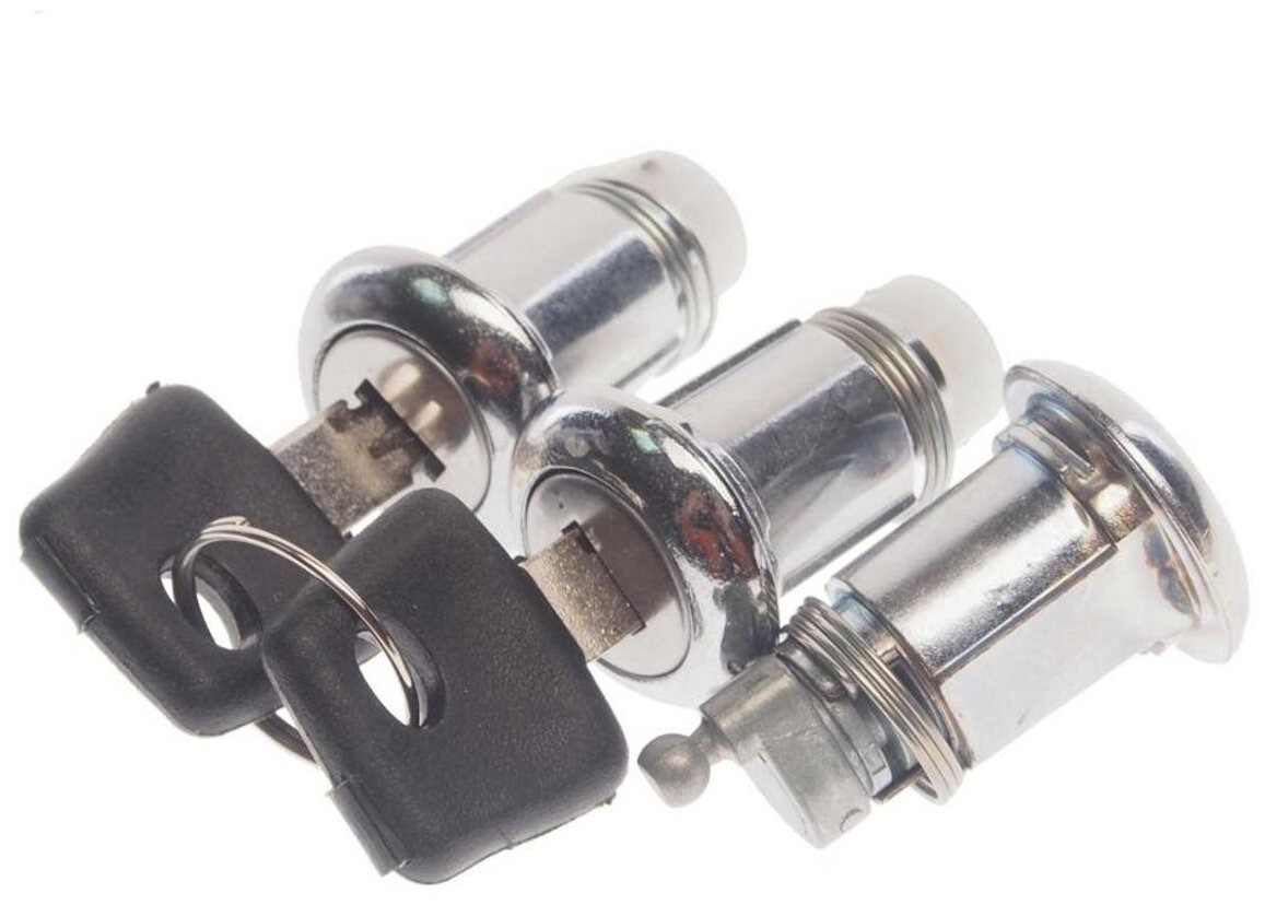 Личинка двери с ключом УАЗ PATRIOT к-кт 3шт (2 ключа + 3 вставки) METALPART 3160-6100040