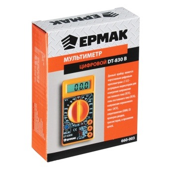 Тестер автомобильный цифровой ЕРМАК DT-830B