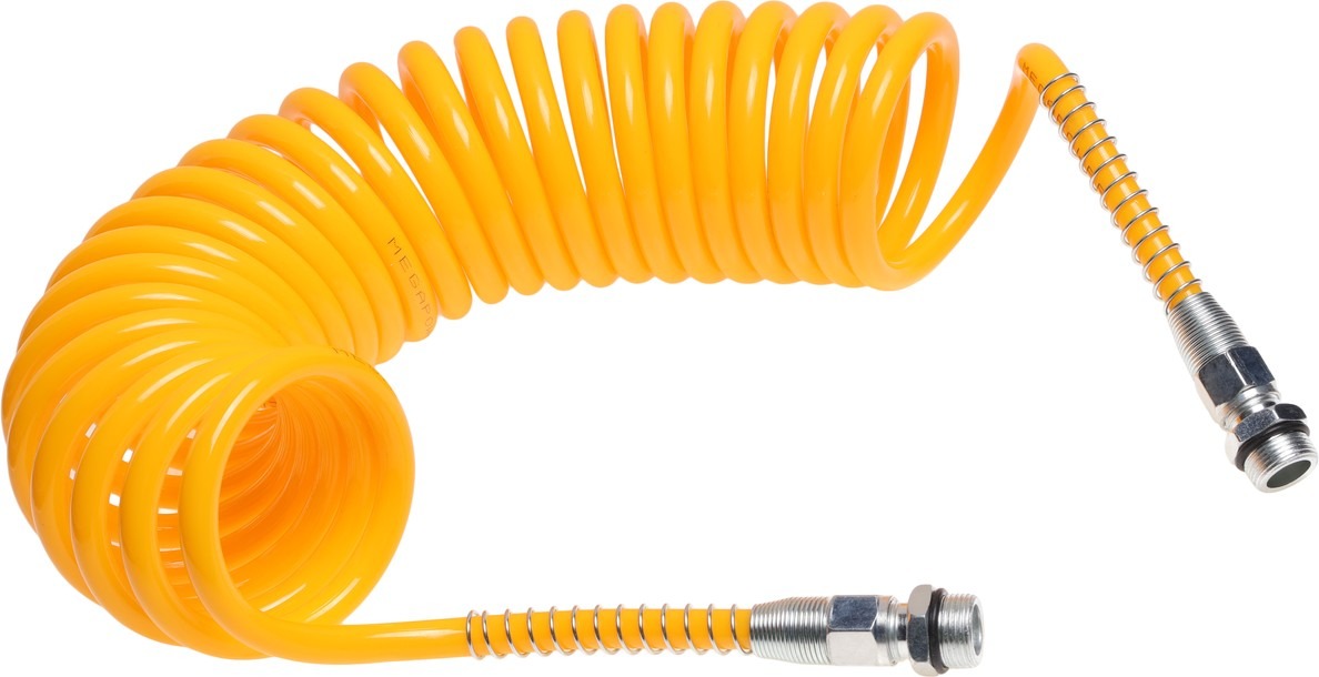 Шланг пневматический витой М22 L=7,5м (желтый) (t=-45+50) MEGAPOWER 350-49-004
