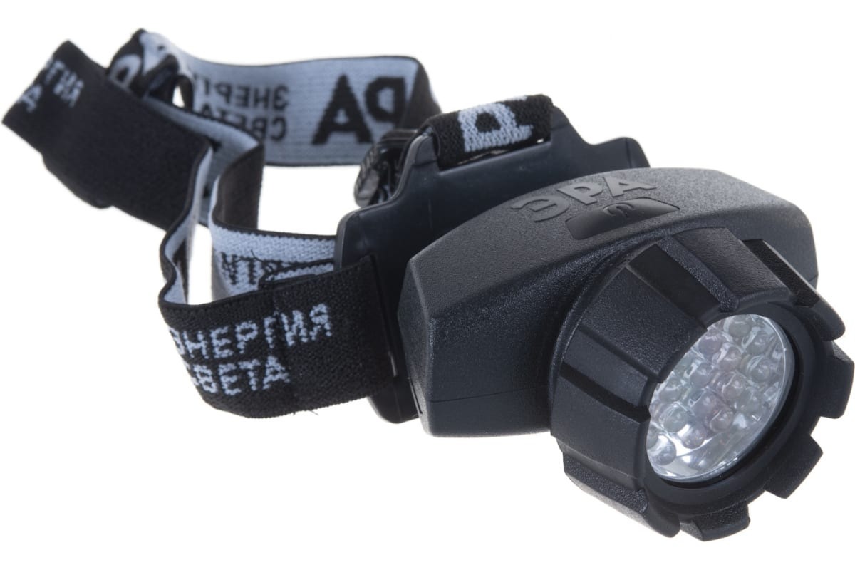 Фонарик на лоб 18LED ЭРА  GB-604 питание 3хААА блистер