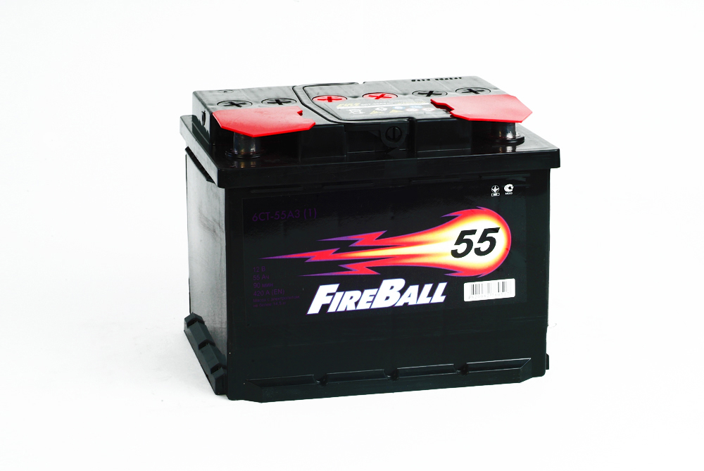 АКБ  55 FIRE BALL о/п 480А 242х175х190мм 555108020