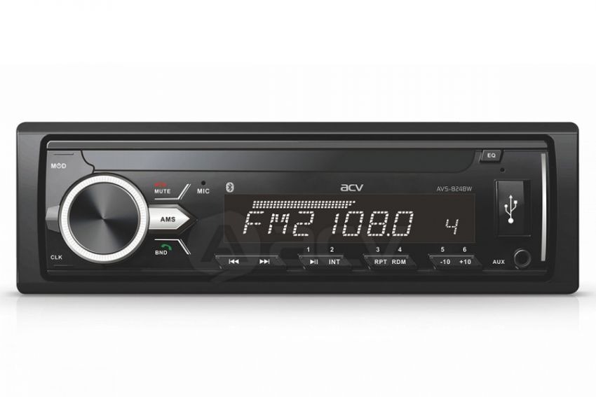 Автомагнитола ACV AVS-816BW FM/MP3/USB/SD Bluetooth белая подсветка несъемная панель AVS-816BW