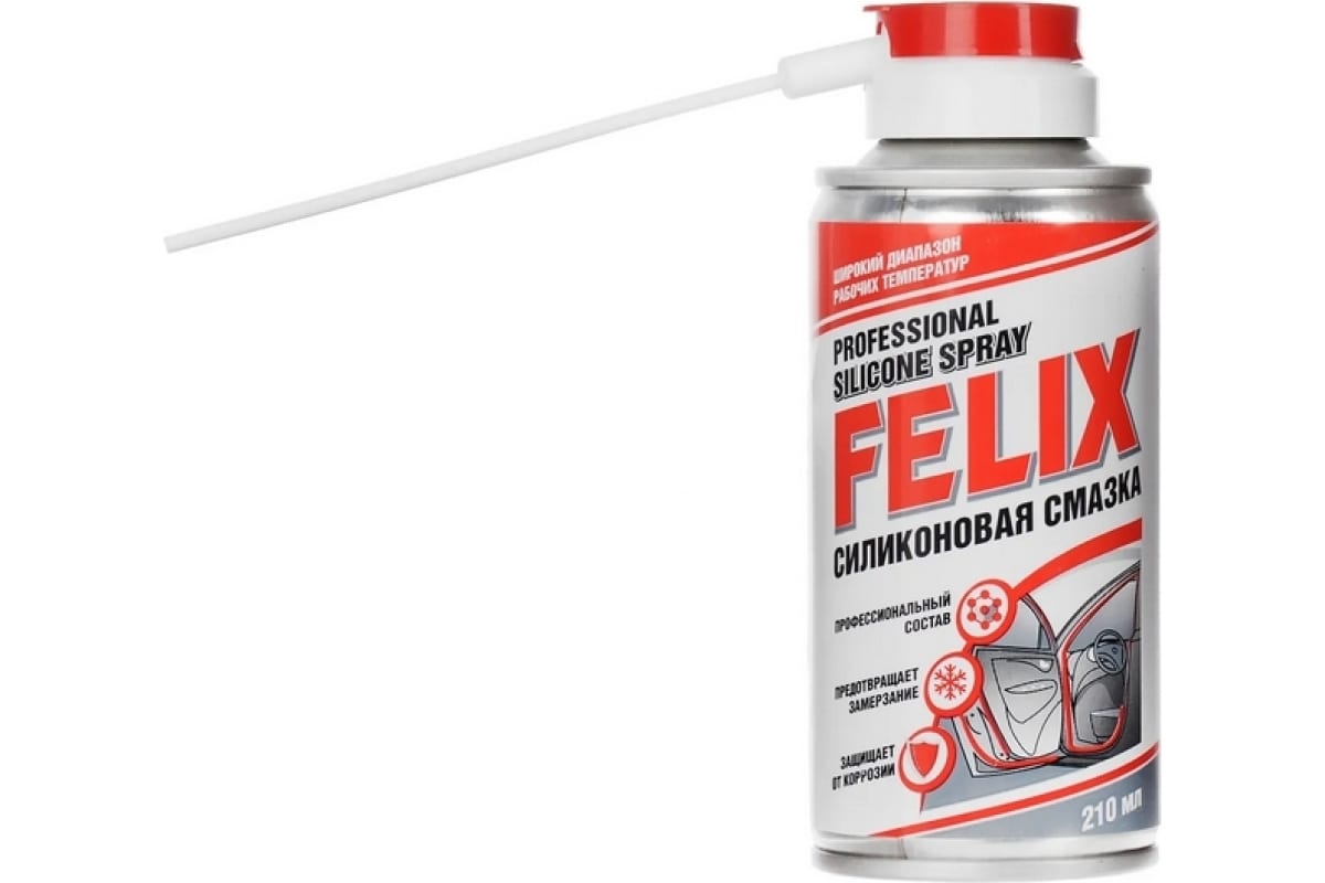 Смазка силиконовая FELIX универсальная для замков, дверных петель и резиновых изделий 210 мл 411041035