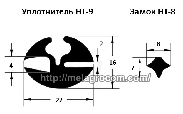 Уплотнитель стекла МТЗ 80 МК (3,25м + замок)