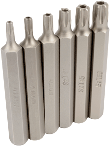 Набор бит 6предм TORX с отверстием L=75мм АВТОДЕЛО 40631