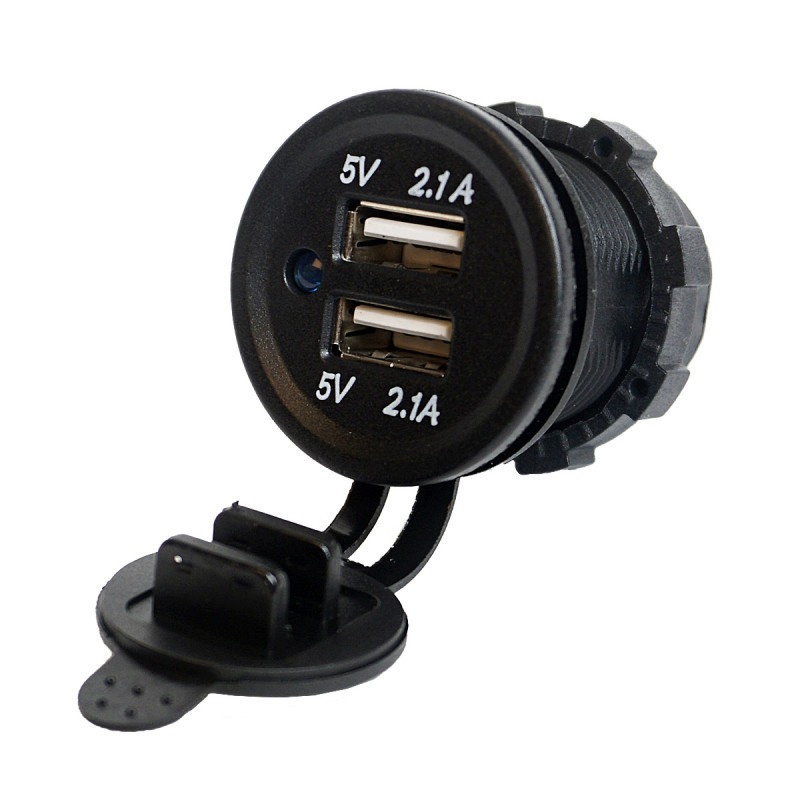 Зарядное устройство USB AVS (2порта) врезной DS-2